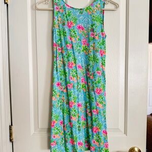 Disney x Lilly Pulitzer Kirsten Blue Floral Sundress with Pink & Green Accents